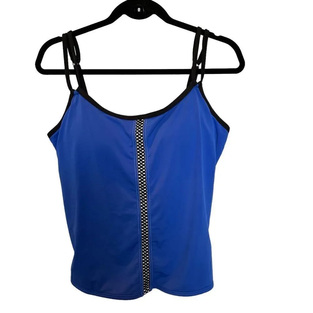 Sunsets Separates Women's Swim Top Royal Blue and Black Size 38DD
